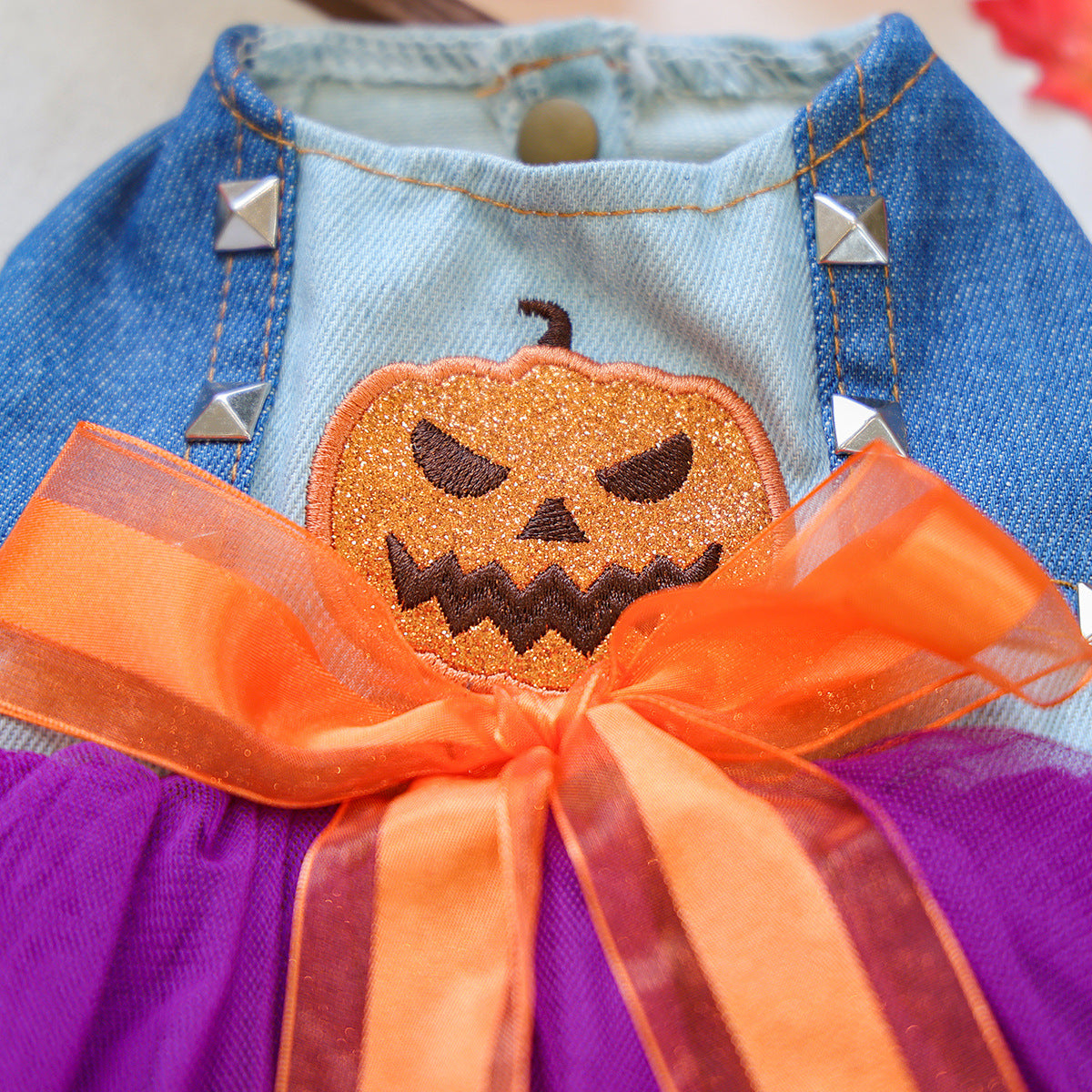Pet Circle Spring Summer Cute Cartoon Pumpkin Style Whimsical Pumpkin Dress for Dogs and Cats