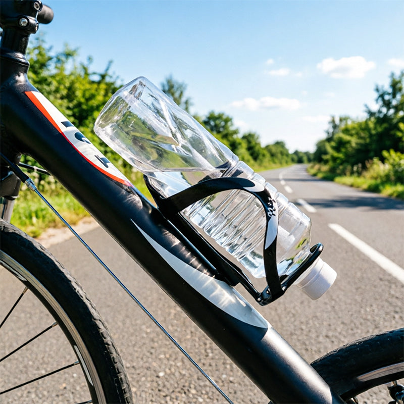 N+1 8-Shaped Bike Water Bottle Cage – Locking, Anti-Shake Nylon Holder for MTB & Road Bikes