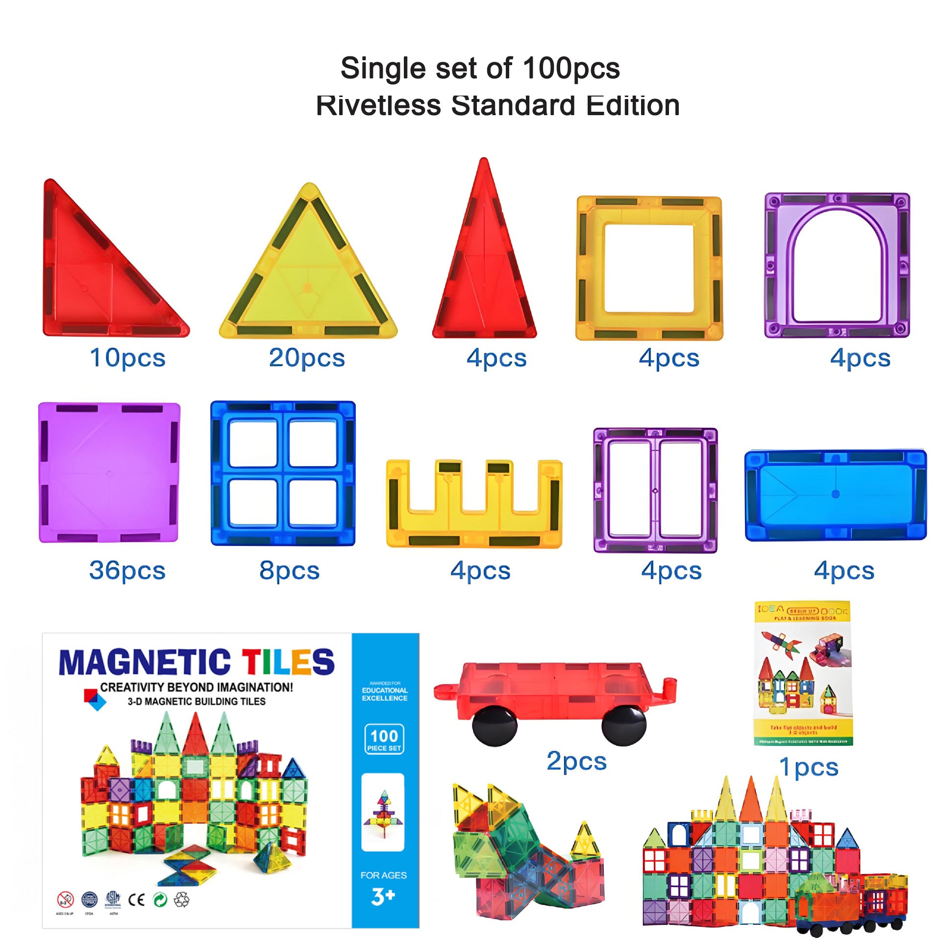 Colorful Window Magnetic Block Magnetic Assembly Toy