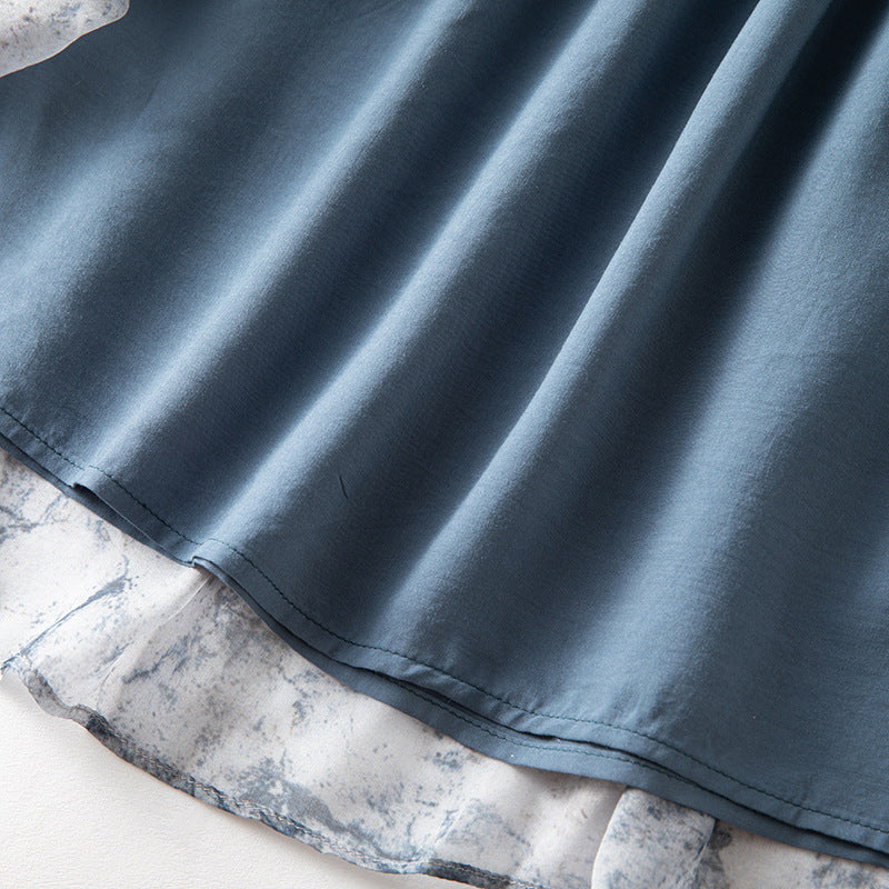 High waisted A-line hanging long skirt