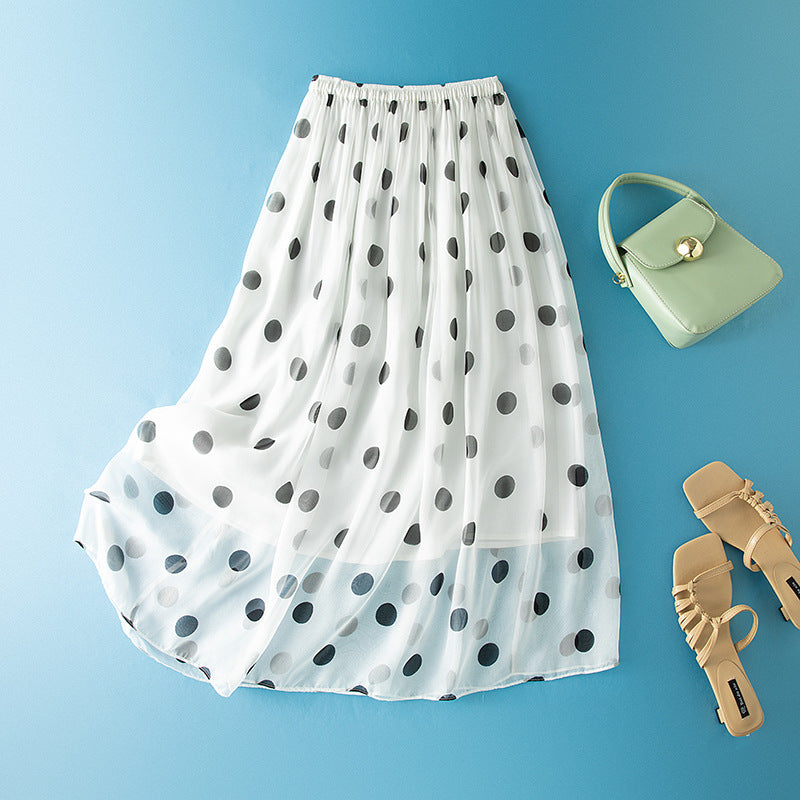 A-line hanging long skirt