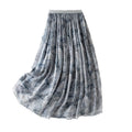 High waisted A-line hanging long skirt