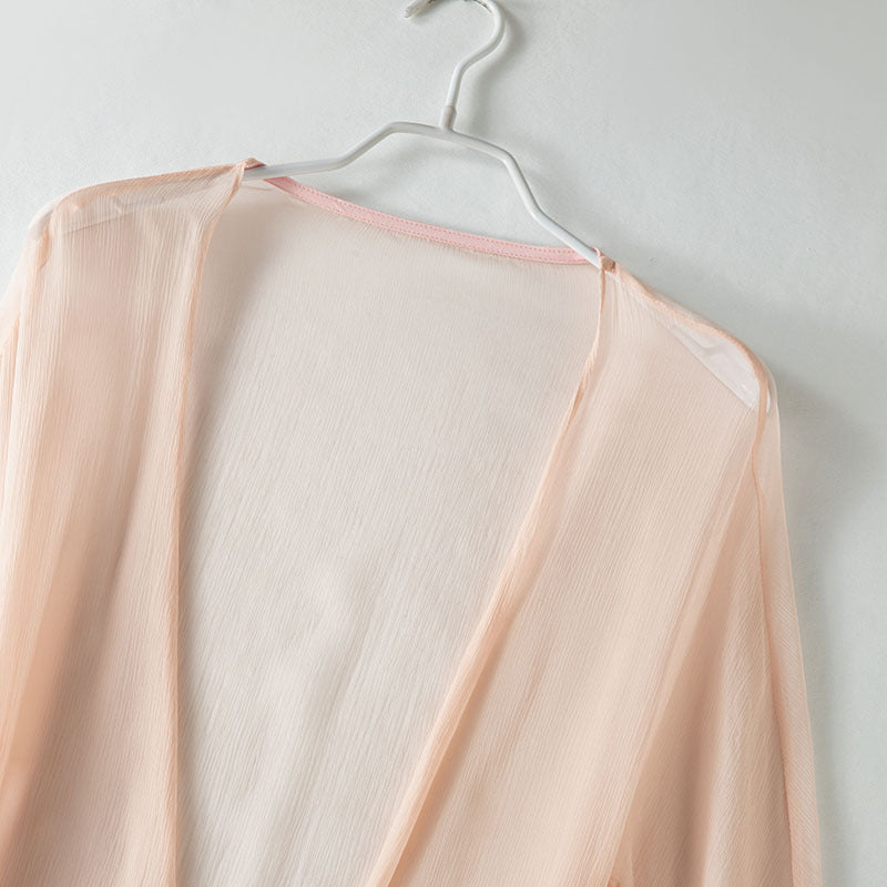 Long sleeved cardigan and long sun protection clothing