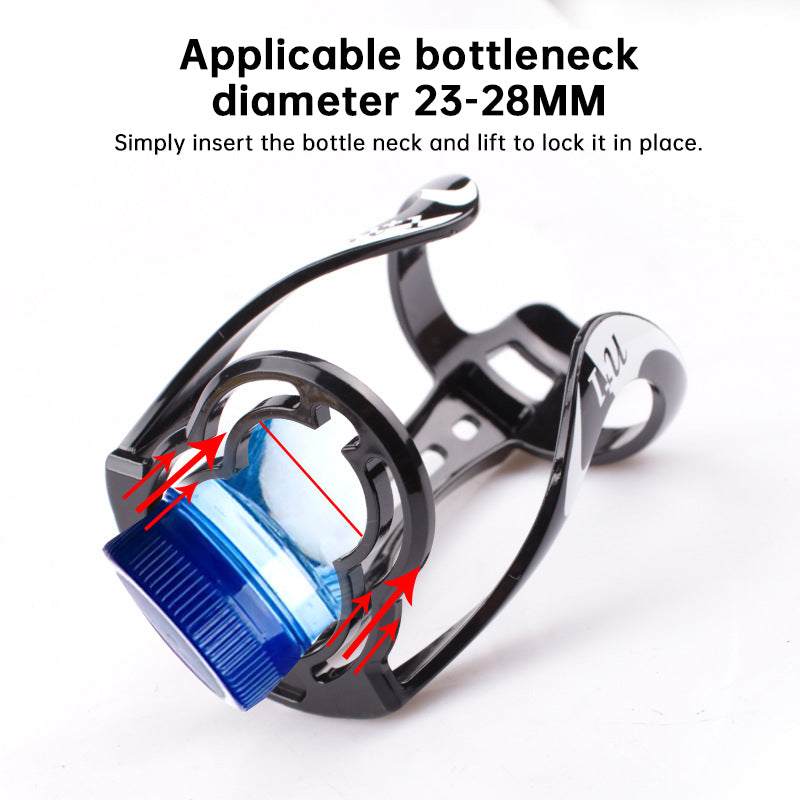 N+1 8-Shaped Bike Water Bottle Cage – Locking, Anti-Shake Nylon Holder for MTB & Road Bikes