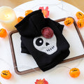 Pet Clothes for Small Dogs and Puppies, Dark Style Festival Outfit, Silver Skull Halloween Hoodie